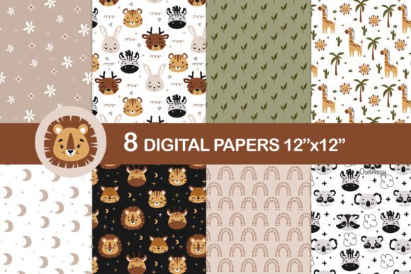 Download Animals Pattern, Animal Digital Paper - Paper Collection