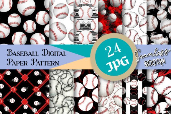 Download Baseball Digital Paper Pattern - Paper Collection
