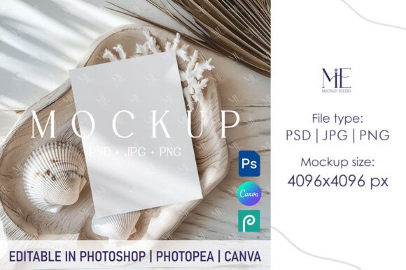 Download Summer Card Mockup, Beach Invitation 5x7 - Invitation Collection