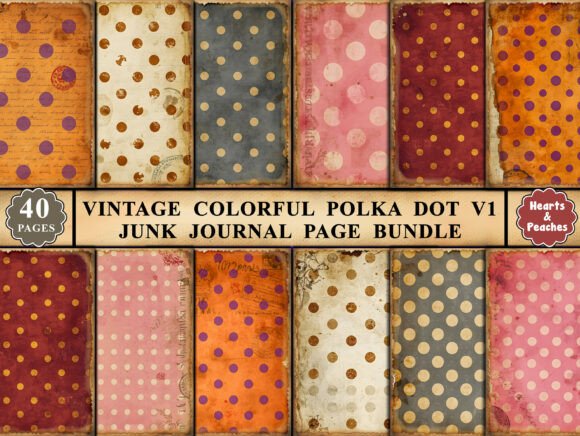 Download Vintage Colorful Polka Dot Papers V1 - Paper Collection