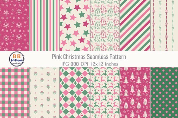 Download Pink Christmas Pattern Christmas Paper - Paper Collection