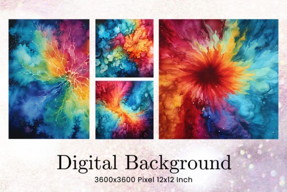 Download Vivid Tie Dye Background Digital Paper - Paper Collection