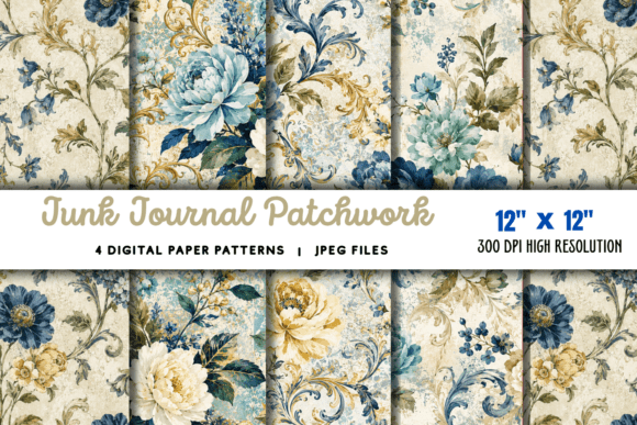 Download Patchwork Scrapbook Paper, Vintage Patch - Paper Collection