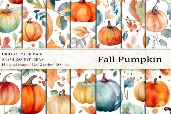 Download Fall Pumpkin Digital Papers - Paper Collection
