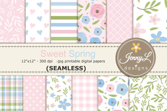 Download Spring / Summer SEAMLESS Digital Papers - Paper Collection