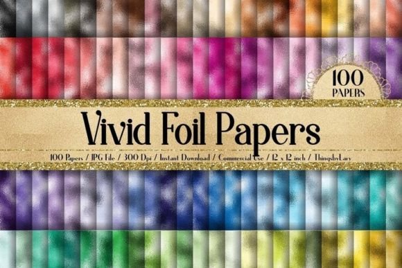 Download Vivid Foil Texture Digital Papers - Paper Collection