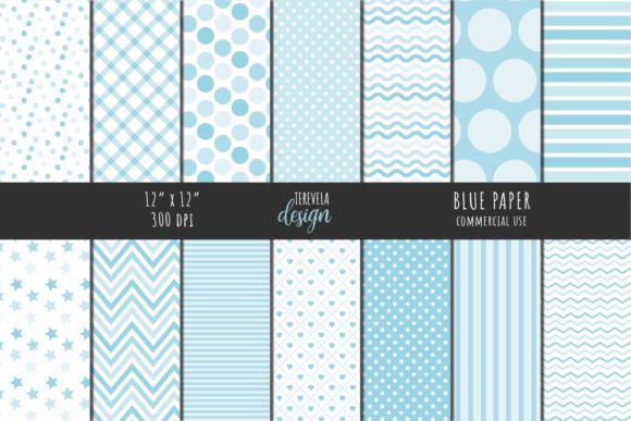 Download BLUE Digital Paper, Blue Paper Pack - Paper Collection