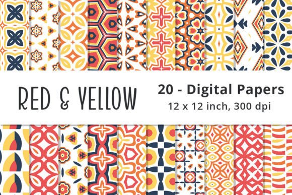 Download Red, Orange, Yellow &amp; Blue Digital Paper - Paper Collection