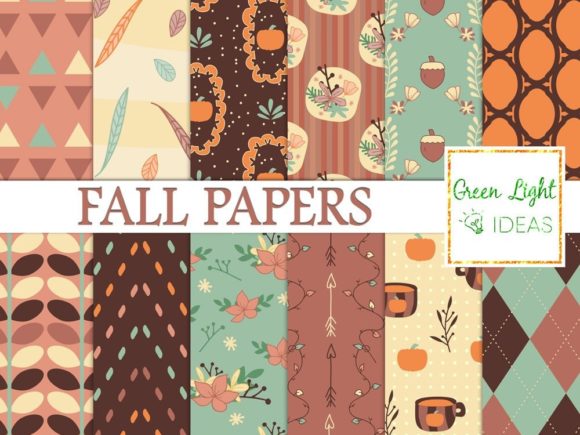Download Fall Pumpkin Digital Papers - Paper Collection