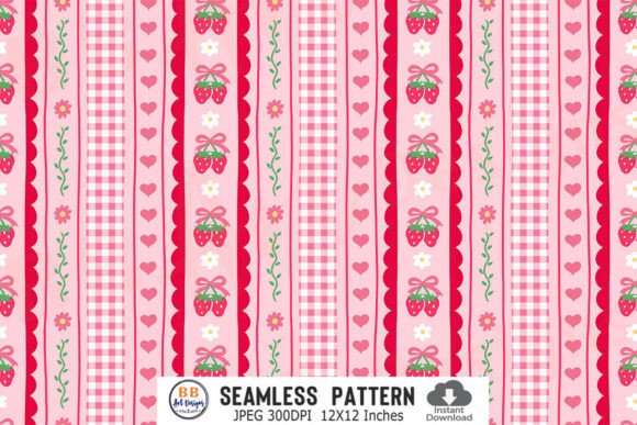 Download Preppy Strawberry Pattern Summer Paper - Paper Collection