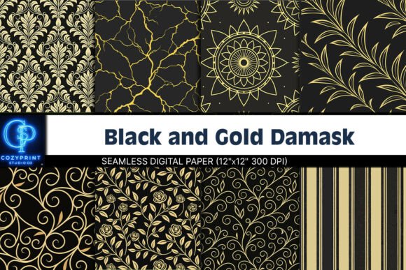 Download Black and Gold Digital Paper - Paper Collection
