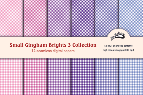 Download Gingham Digital Paper Pattern Bundle - Paper Collection
