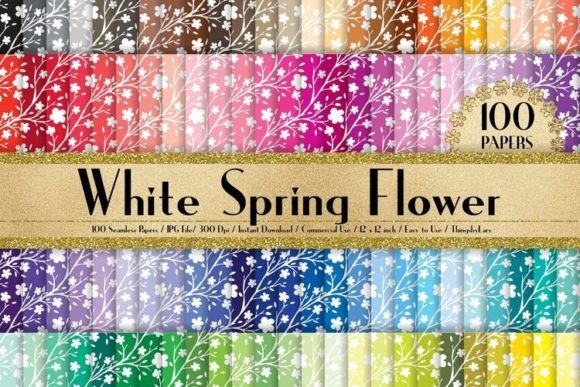 Download Seamless Spring Flower Digital Paper - Paper Collection