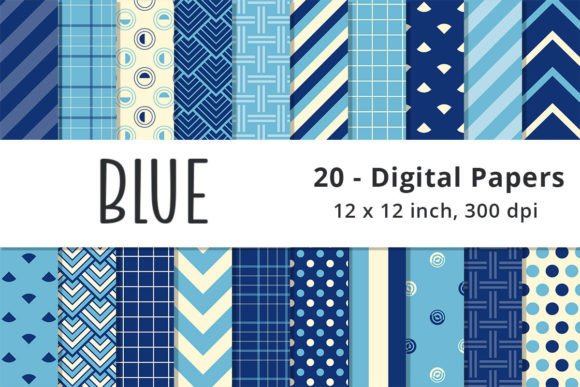Download Blue Digital Paper Pattern Background - Paper Collection