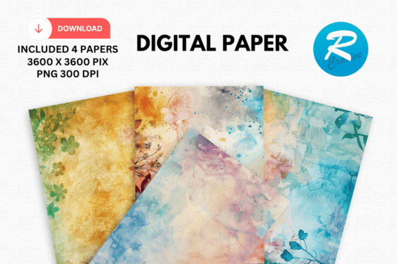 Download Watercolor Bohemian Digital Paper Patter - Paper Collection