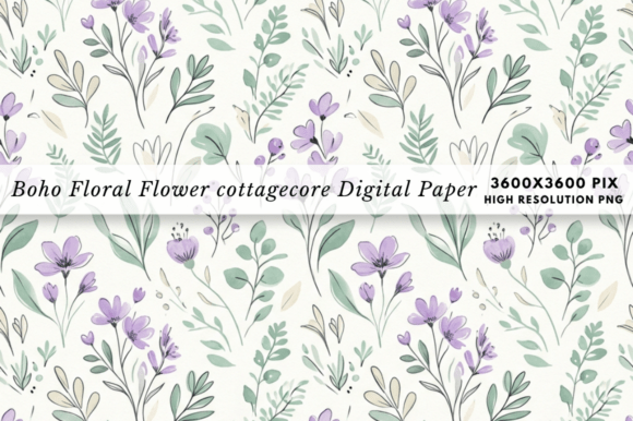 Download Boho Floral Flower Digital Paper,Flower - Paper Collection