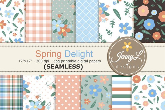 Download Spring / Summer SEAMLESS Digital Papers - Paper Collection