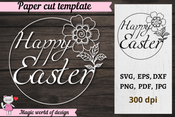 Download Happy Easter Papercut SVG, Frame Outline - Paper Collection