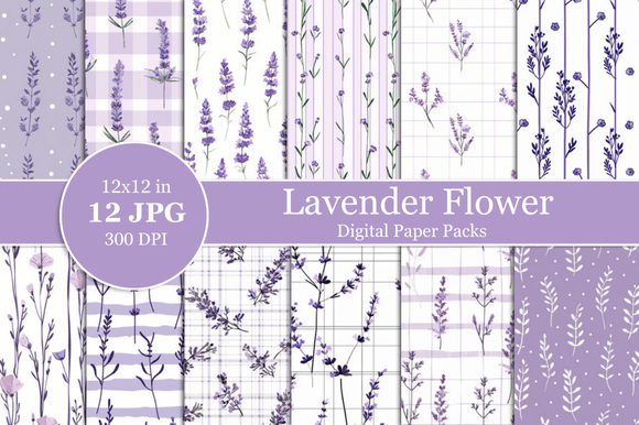 Download Lavender Flower Digital Paper - Paper Collection