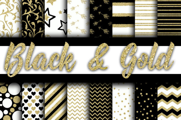 Download Black and Gold Digital Paper - Paper Collection
