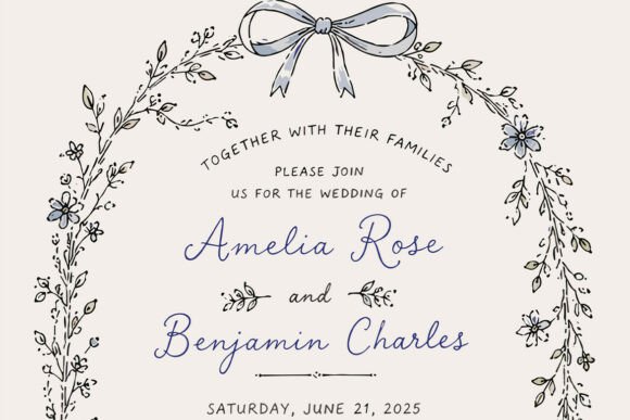 Download Whimsical Cottagecore Wedding Invitation - Invitation Collection