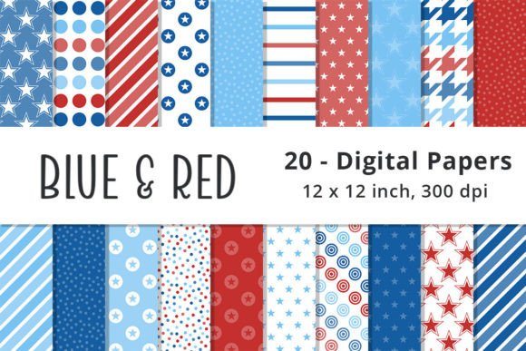 Download Red, White, and Blue Digital Paper - Paper Collection