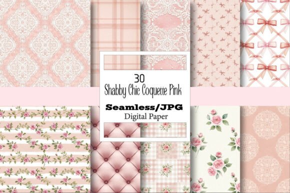 Download Shabby Chic Coquette Pink Digital Paper - Paper Collection
