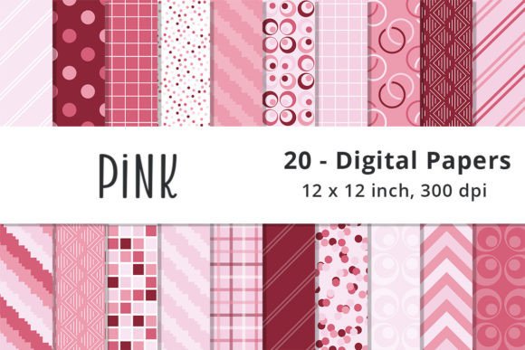 Download Pink Digital Pattern Paper Backgrounds - Paper Collection