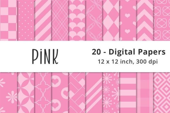Download Pink Digital Pattern Paper - Paper Collection