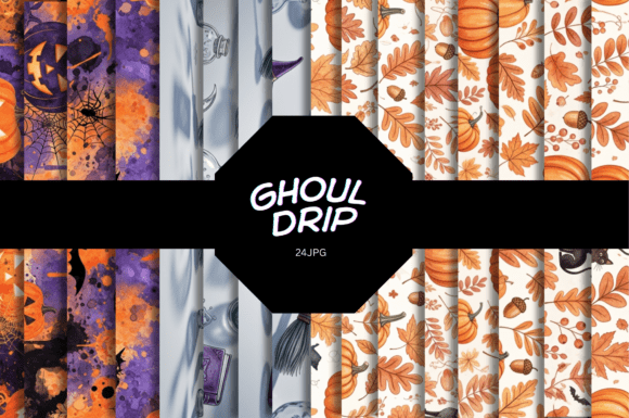 Download Ghoul Drip Watercolor Halloween Paper - Paper Collection