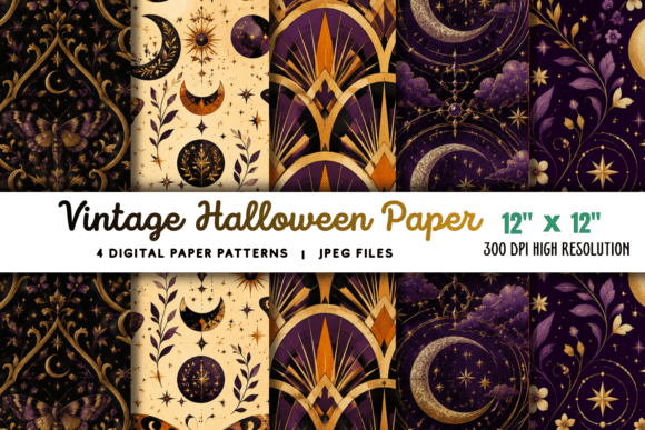 Download Vintage Halloween Paper Background 4 - Paper Collection