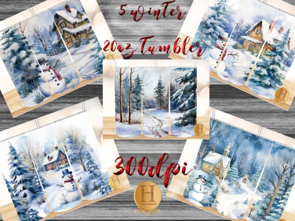 Download Winter Watercolor Snowman Tumbler Png - Snowman Collection