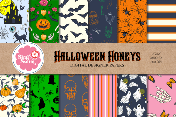 Download Halloween Honeys Digital Papers, Spooky - Paper Collection
