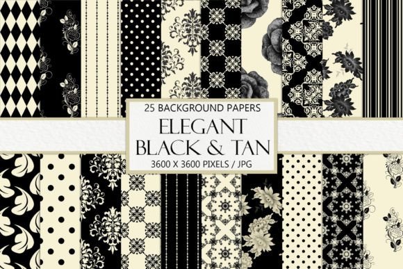 Download Seamless Black and Tan Scrapbook Paper - Paper Collection