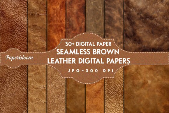 Download 30+Seamless Brown Leather Digital Papers - Paper Collection