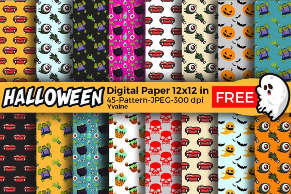 Download Halloween Digital Paper Pattern Bundle - Paper Collection