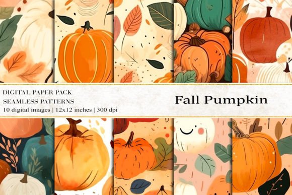 Download Fall Pumpkin Digital Papers - Paper Collection