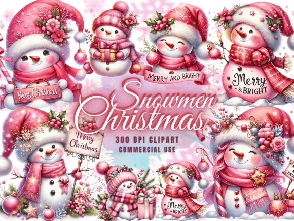 Download Cute Snowman Clipart - Christmas Clipart - Snowman Collection