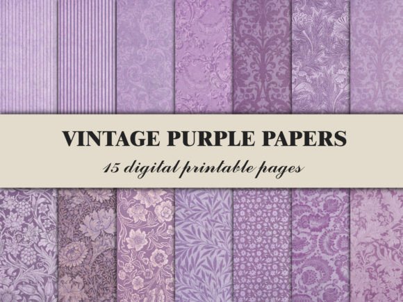 Download Purple Scrapbook Paper Vintage - Paper Collection