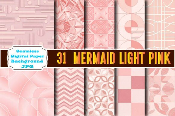 Download Mermaid Light Pink Digital Pattern Paper - Paper Collection