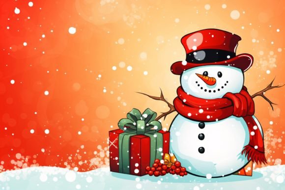 Download Christmas Snowman Background - Snowman Collection