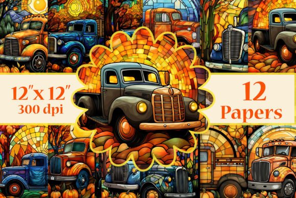 Download Truck Digital Papers,Pumpkin Papers - Paper Collection