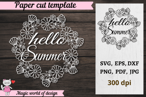 Download Hello Spring Papercut SVG, Frame Outline - Paper Collection