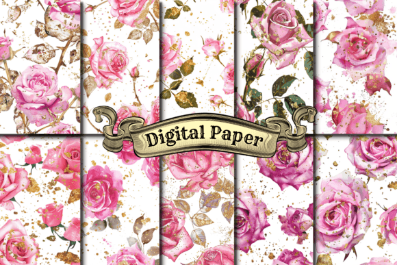 Download Pink Rose Digital Paper - Paper Collection
