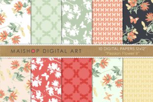 Download Digital Paper Pack Passion Flower Set 02 - Paper Collection