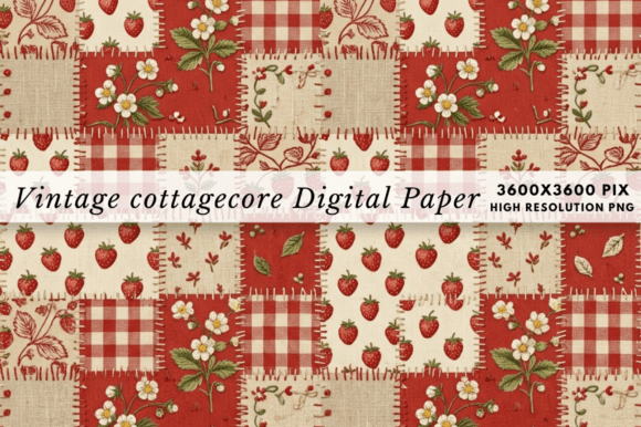Download Vintage Cottagecore Flower Digital Paper - Paper Collection