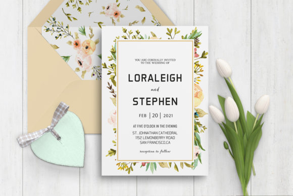 Download Beautiful Wreath Wedding Invitation - Invitation Collection