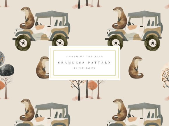 Download Watercolor Safari Animal Digital Paper - Paper Collection