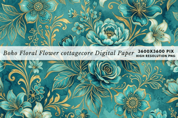 Download Boho Floral Flower Digital Paper,Flower - Paper Collection