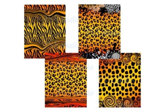 Download Animal Digital Paper Leopard Tiger Png - Paper Collection